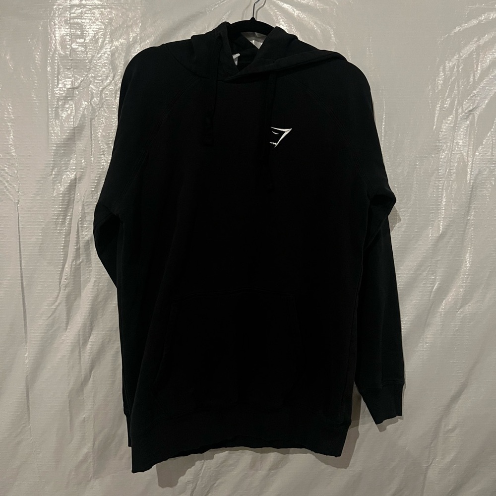 Gymshark Black Crest Pullover Sweatshirt Size Medium